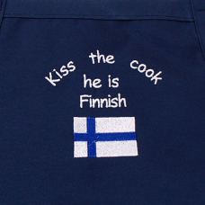 Apron - Kiss the Cook he is Finnish - Navy