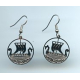 Silver Viking Ship Earrings