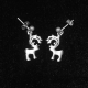 Pewter Earrings  - Reindeer
