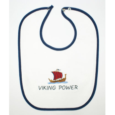 Baby Bib - Viking Power (blue & red)