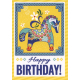 Swedish horse birthday card