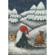 Gnome Tomte with Sled Christmas Cards 