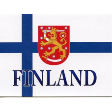 Finland Flag with Crest Notecards