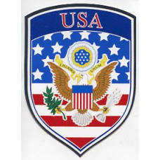 Decal -  USA Crest Flag