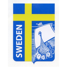 Decal -  Sweden Flag with Viking Ship