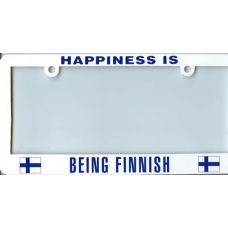 Happiness Finnish license plate frame
