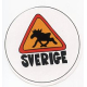 Pin - Sverige Moose Crossing Sign