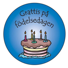 Magnet - Swedish Happy Birthday