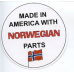 Pin - Made in America with Norwegian Parts