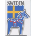 Magnet -  Sweden with Flag & Dala Horse
