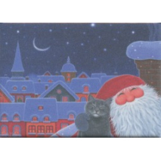 Magnet -  Tomte with Cat Selfie
