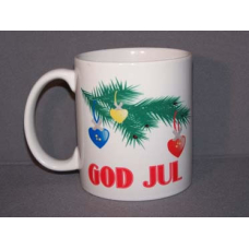 Coffee Mug -  God Jul Hearts