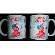 Coffee Mug - Hauskaa Joulua Santa