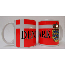 Coffee Mug -  Denmark Flag & Crest