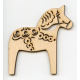 Baltic Birch Ornament - Dala Horse