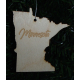 Minnesota Map Ornament