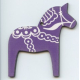Purple Dala Horse Ornament