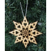 Baltic Birch Ornament - Star with Hearts