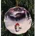Ceramic Ornament - Tomte in snowy forest