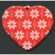 Ceramic Heart Ornament - Nordic Stars