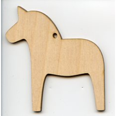 Baltic Birch Ornament - Dala Horse