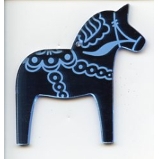 Laser Cut Ornament - Blue Dala Horse