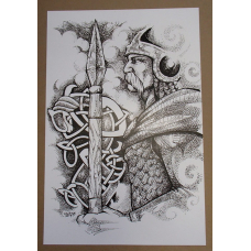Poster - Viking with Runes