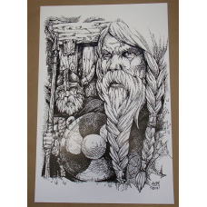 Poster - Viking with Braided Beard