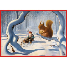 Poster - Tomte & Squirrel